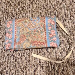 Vera Bradley 8x5 inch Quilted Wallet Vintage Pattern Sky Blue Paisley